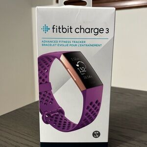 Fitbit Charge 3 Fitness Tracker Berry Rose Gold New Sealed